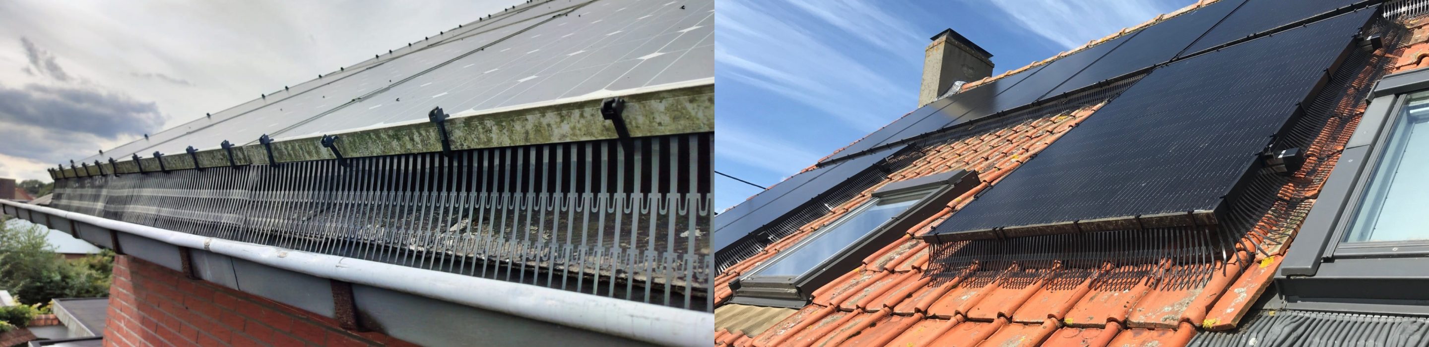 Solarguard vogelwering zonnepanelen kunststof clips bevestigd